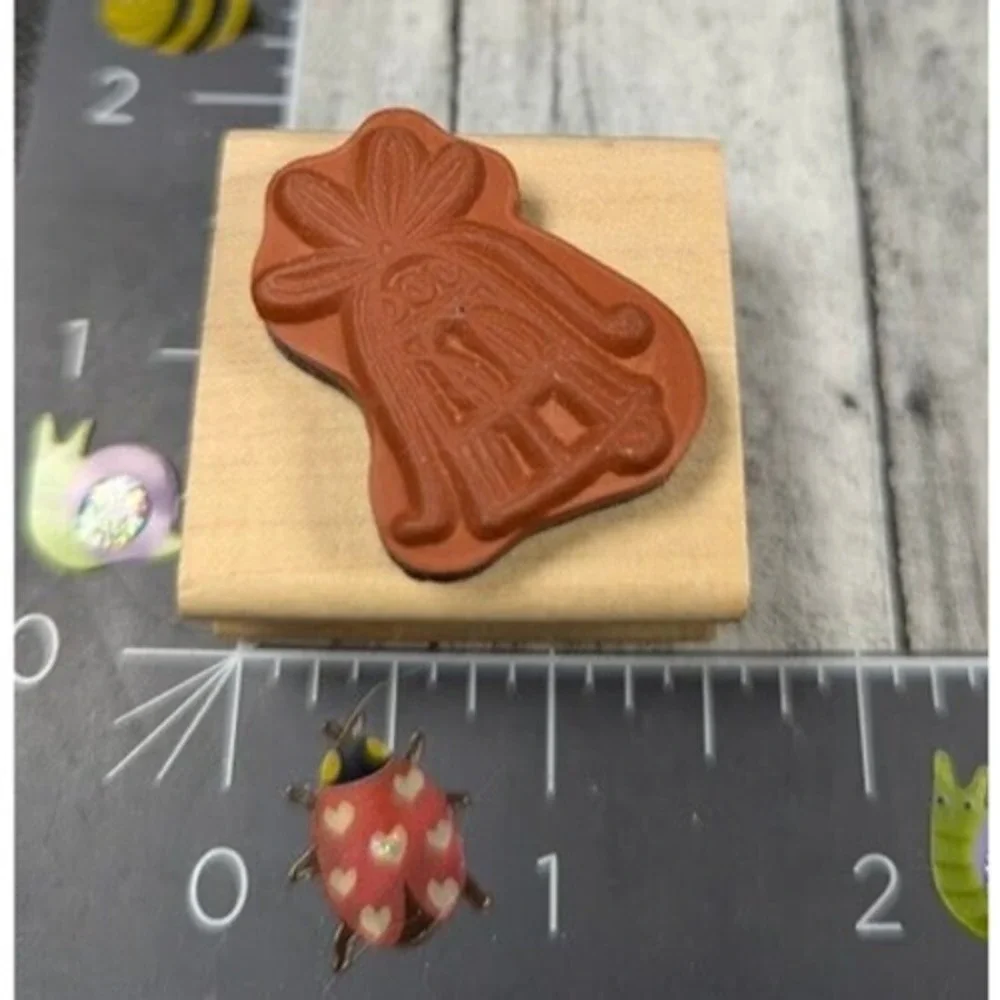 Inkadinkado Wedding Bell Rubber Stamp Wood #A43
